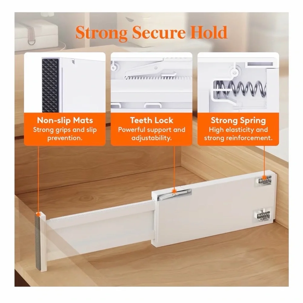 Adjustable Drawer Dividers 5-Pack